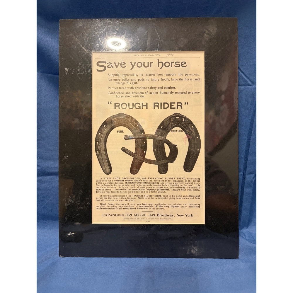 Vintage 1899 Original Rough Rider Magazine Advertisement by Expanding Tread Co.‎